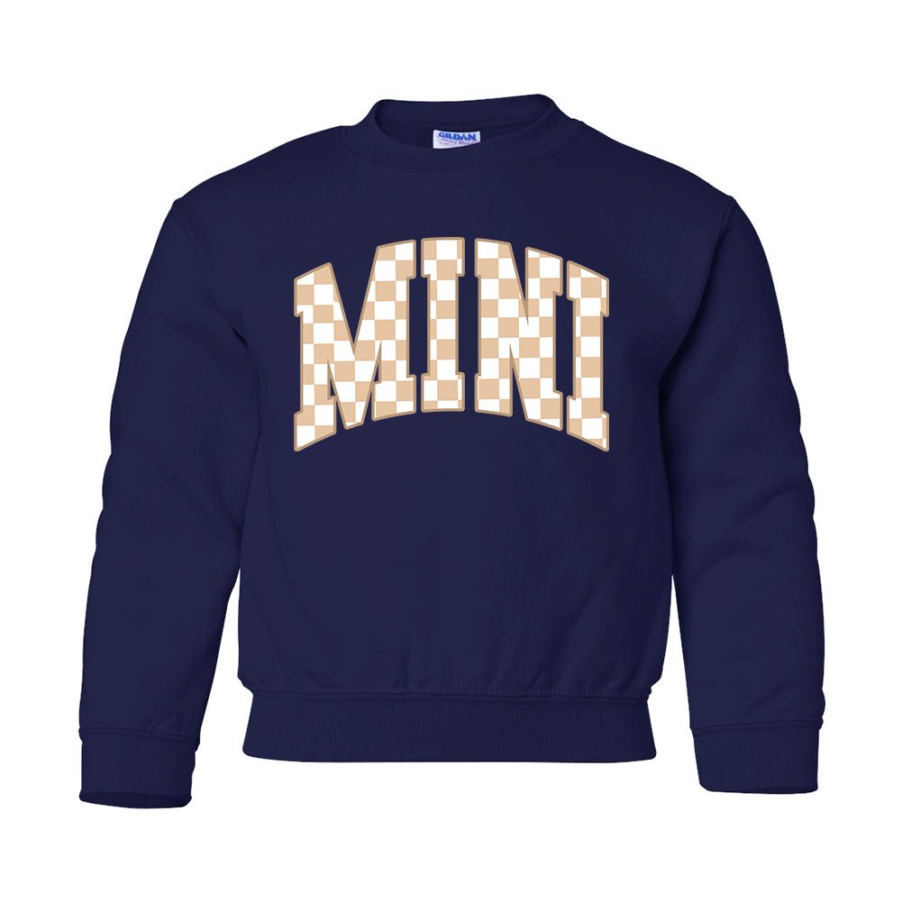 Kids 'Mini/Mama's Boy Tan Check' Sweatshirt