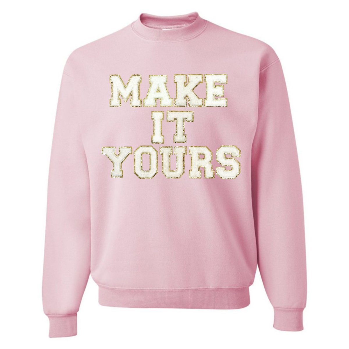 Make It Yours™ Letter Patch Crewneck Sweatshirt