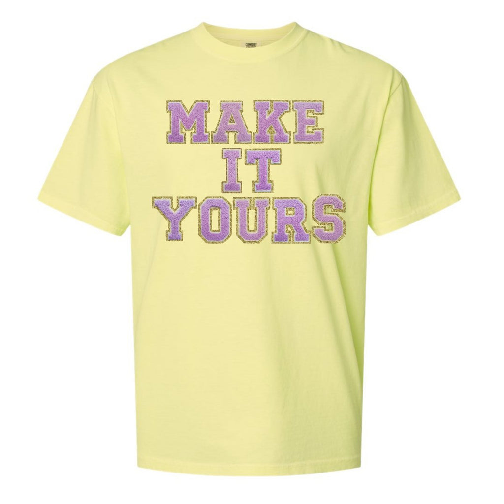 Make It Yours™ Letter Patch Neon T-Shirt