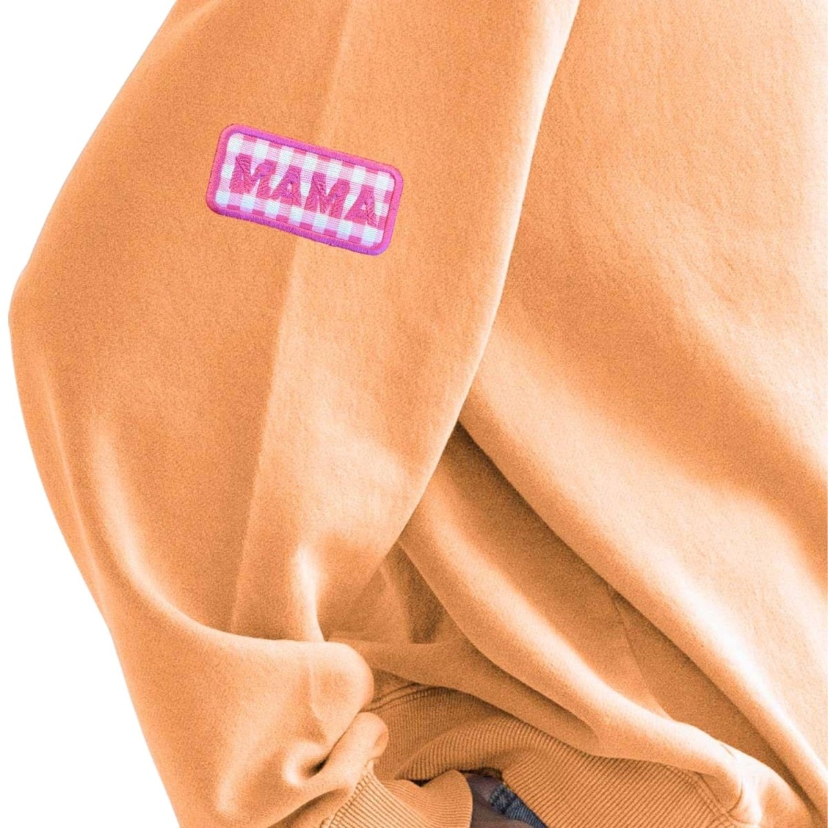 'Mama Gingham Patch' Mockneck
