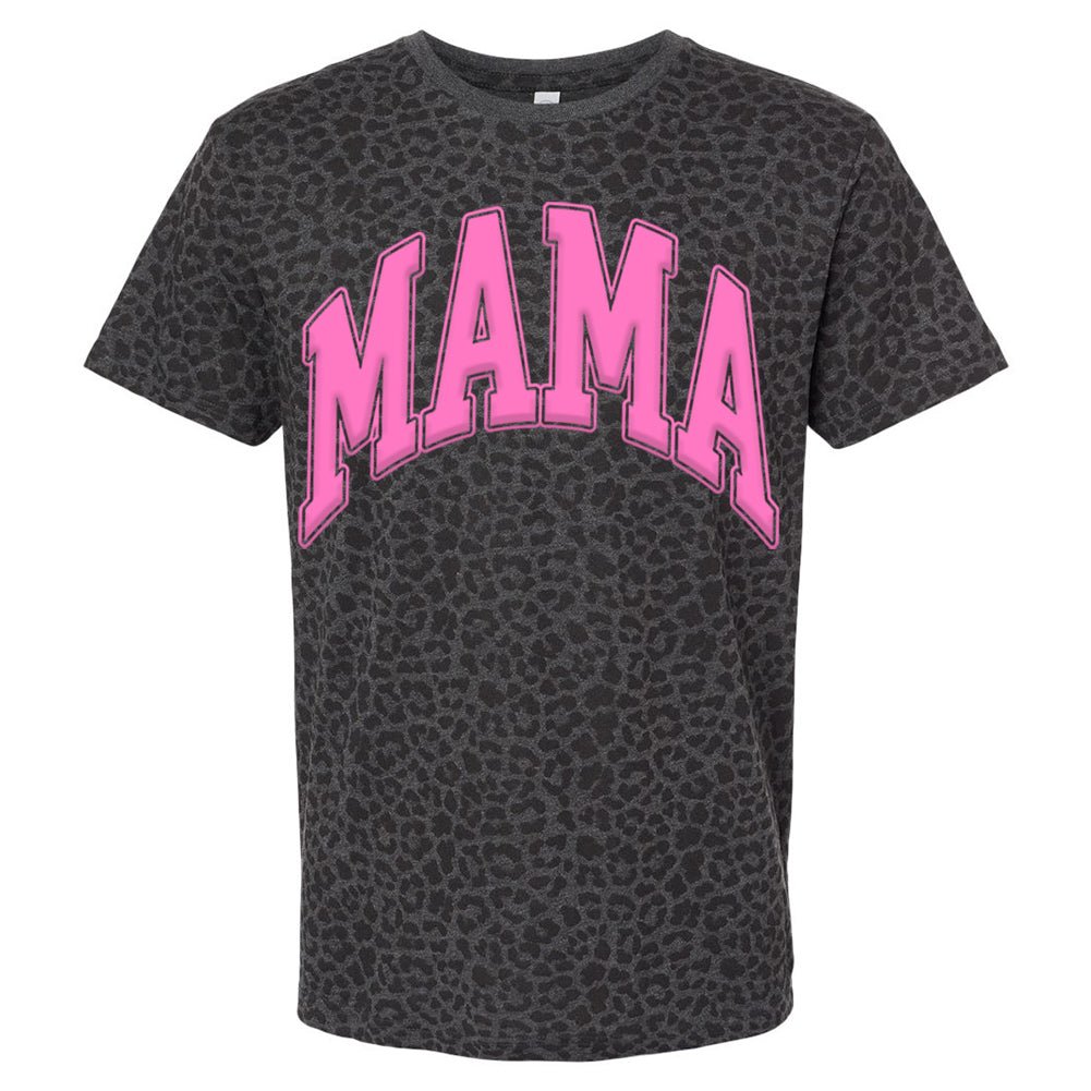 PUFF 'Mama' Camo/Leopard Pattern T-Shirt