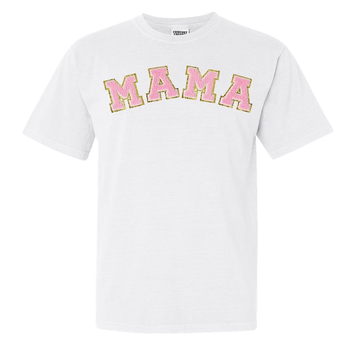 Mama/Mom Letter Patch Comfort Colors T-Shirt