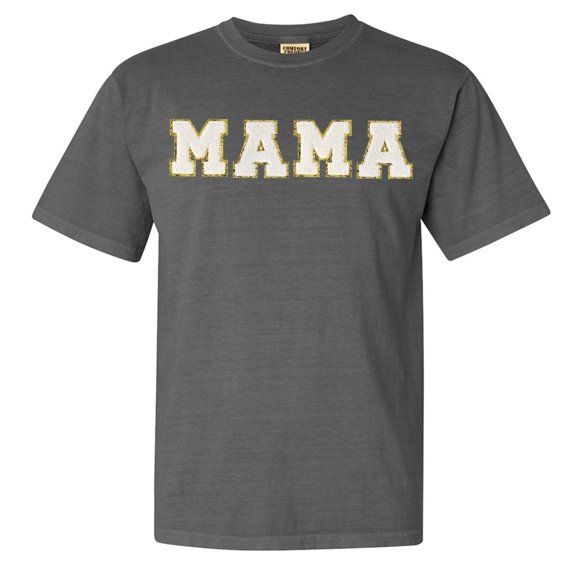 Mama/Mom Letter Patch Comfort Colors T-Shirt