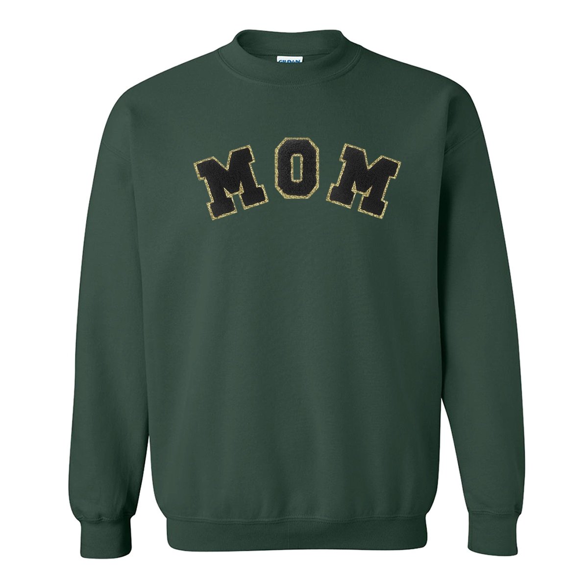 Mama/Mom Letter Patch Crewneck Sweatshirt