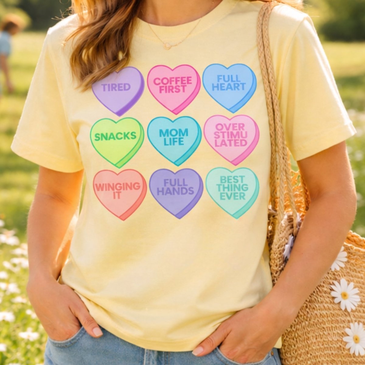 'Mom Life Candy Hearts' T-Shirt