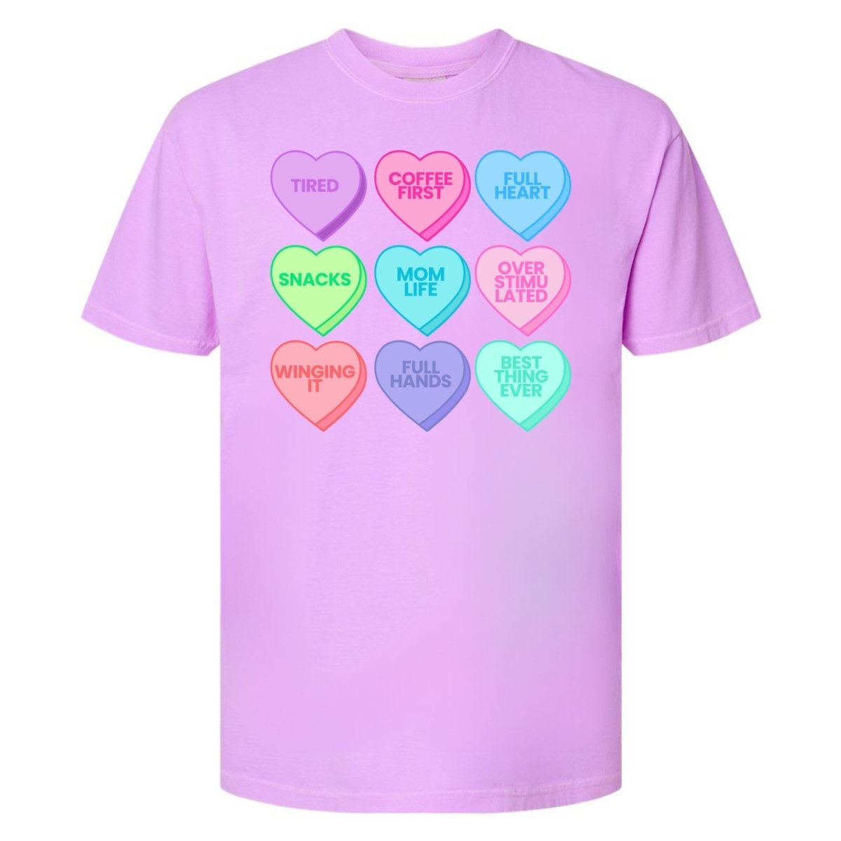 'Mom Life Candy Hearts' T-Shirt