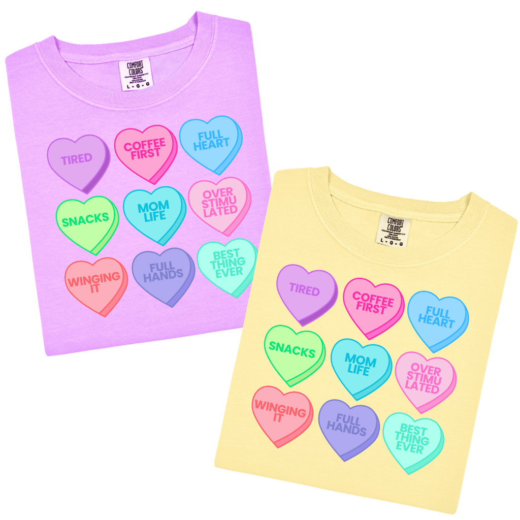 'Mom Life Candy Hearts' T-Shirt
