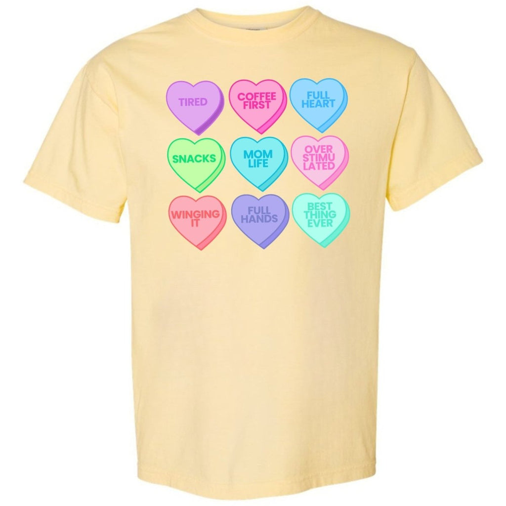 'Mom Life Candy Hearts' T-Shirt