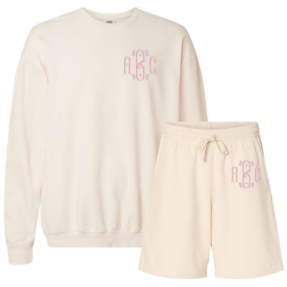 Monogrammed Comfort Colors Shorts Sweat Set