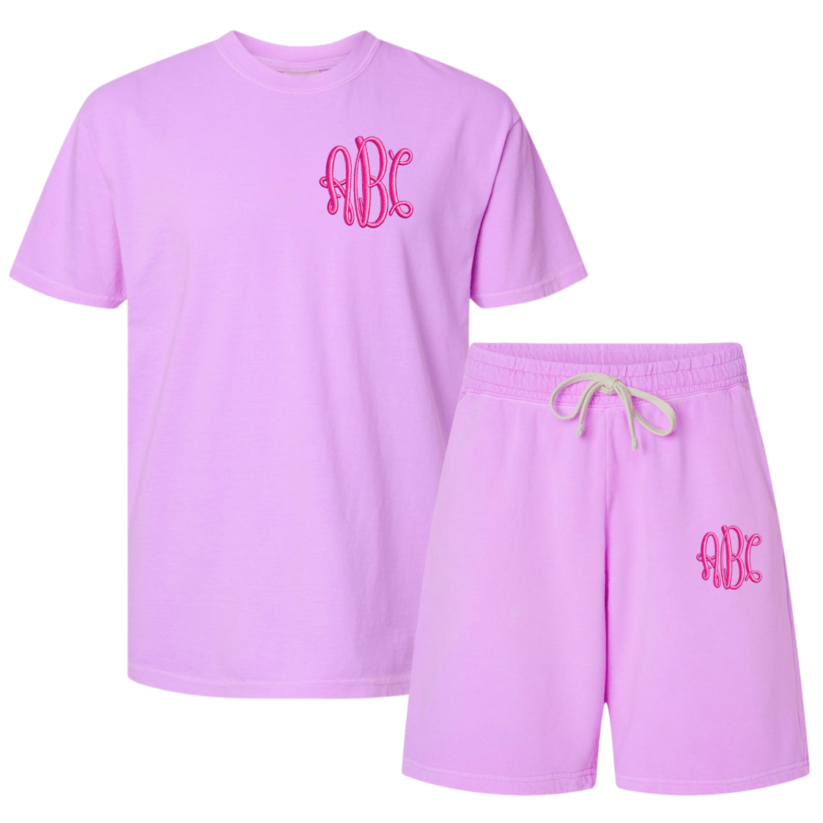 Monogrammed Comfort Colors T-Shirt & Shorts Set