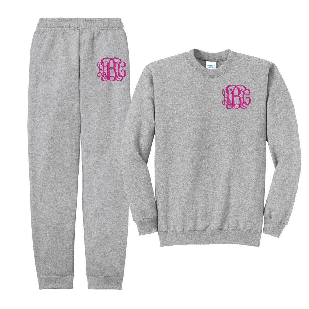 Monogrammed Jogger Sweat Set