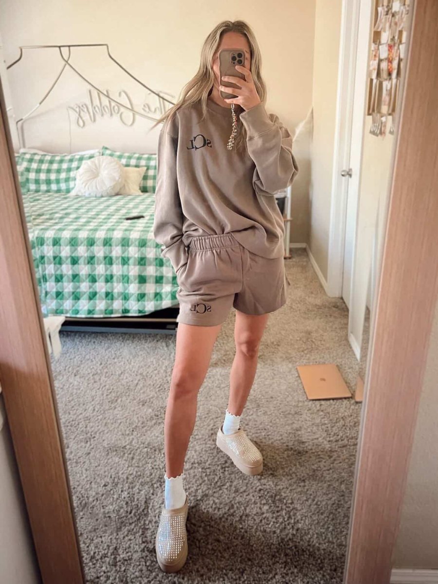 Monogrammed Signature Sweatshirt & Shorts Set