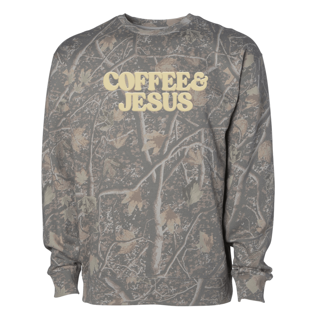 PUFF ‘Caffeine Lover’ Camo Hideaway Crewneck