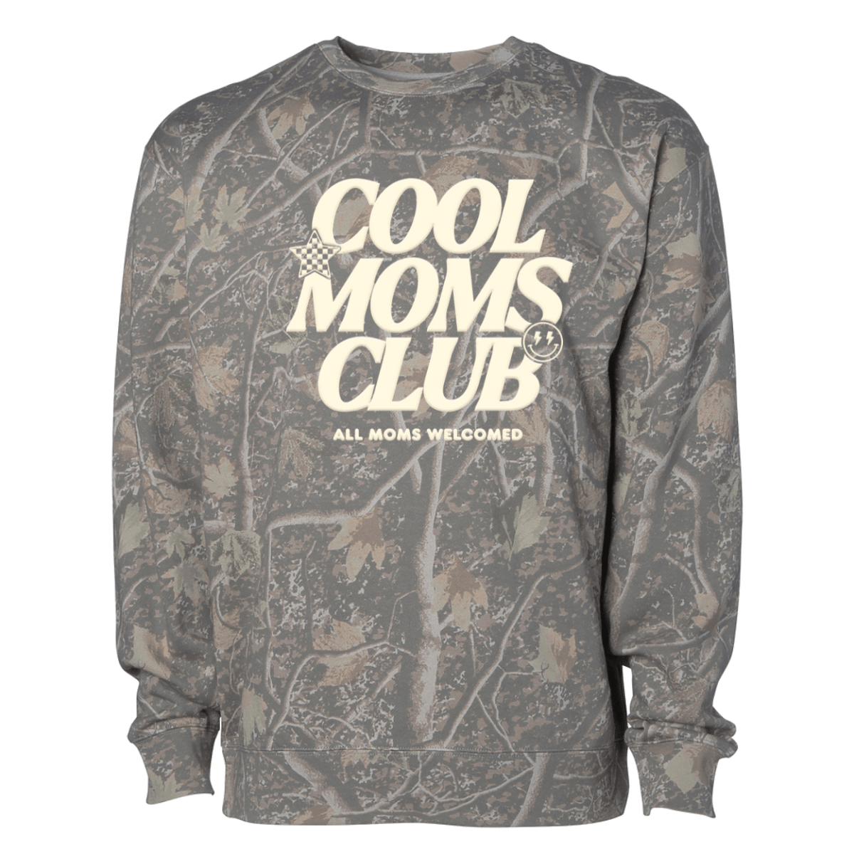 PUFF 'Mom Life' Camo Hideaway Crewneck